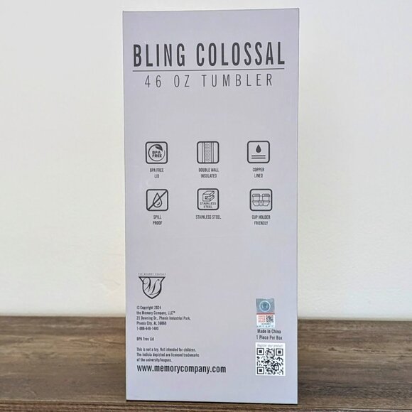 U of A Bling Colossal 46oz LIMITED EDITION Steel Tumbler Rhinestones ~NWT - Picture 5 of 5